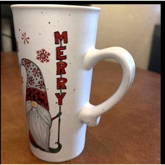 Christmas-Themed Tall Ceramic Mugs Set Of 2 - Picture 5 of 6